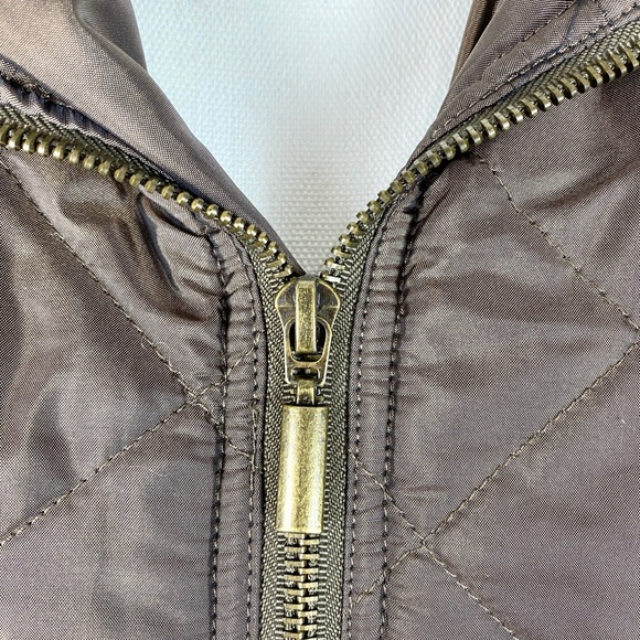 Jane Ashley, Plus Size 2X Jacket Brown Quilted Full Zip Pockets - Picture 6 of 14